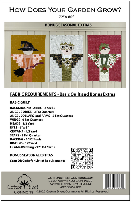 Back of the How Does Your Garden Grow Quilt Pattern by Cotton Street Commons