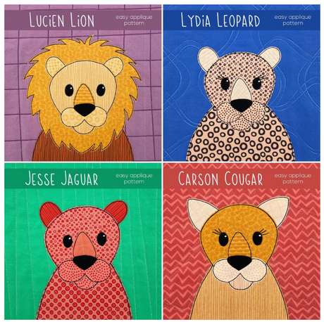 Big Cats  Downloadable Pattern by Shiny Happy World