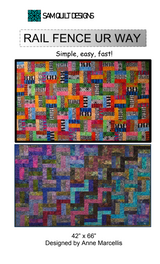 Rail Fence UR Way Downloadable Pattern by Sam Quilt Designs