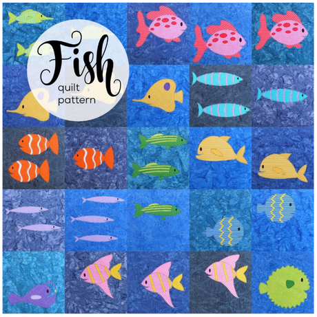 Fish Quilt Downloadable Pattern by Shiny Happy World