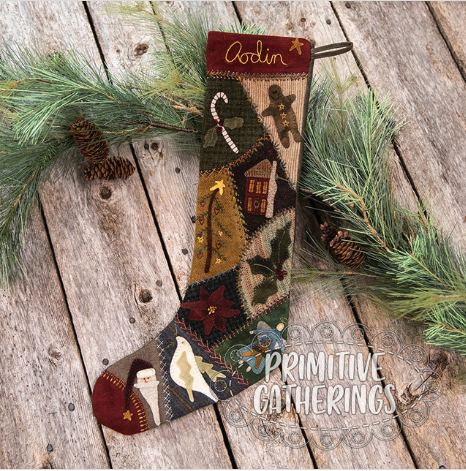 Crazy Wool Christmas Stocking Pattern
