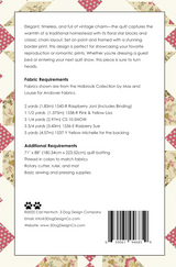 Back of the Homestead Downloadable Pattern by 3 Dog Design Co Quilt Patterns