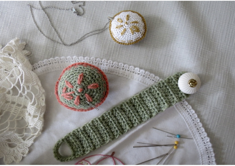 Fleurette Pincushion Downloadable Pattern by Kristen Clay