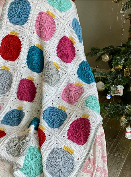 Starbright Ornament Afghan Downloadable Pattern by Kristen Clay