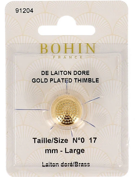 Gold Plated Brass Thimble Large by Bohin