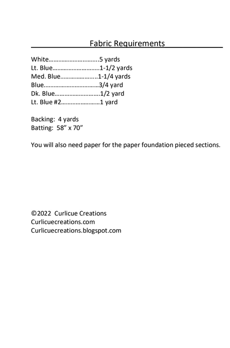 Back of the Blue Fairy Frost Downloadable Pattern by Curlicue Creations