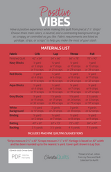 Back of the Positive Vibes Downloadable Pattern by Christa Quilts