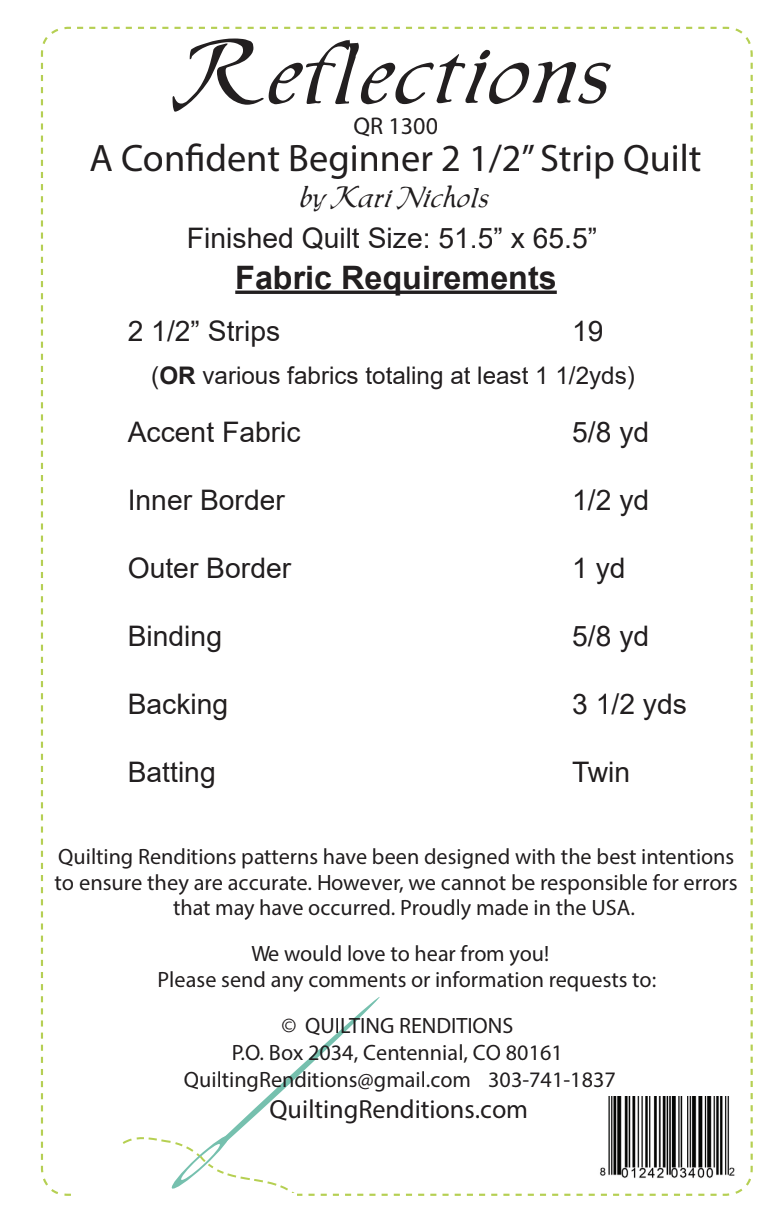 Reflections Downloadable Pattern – Quilting Books Patterns and Notions