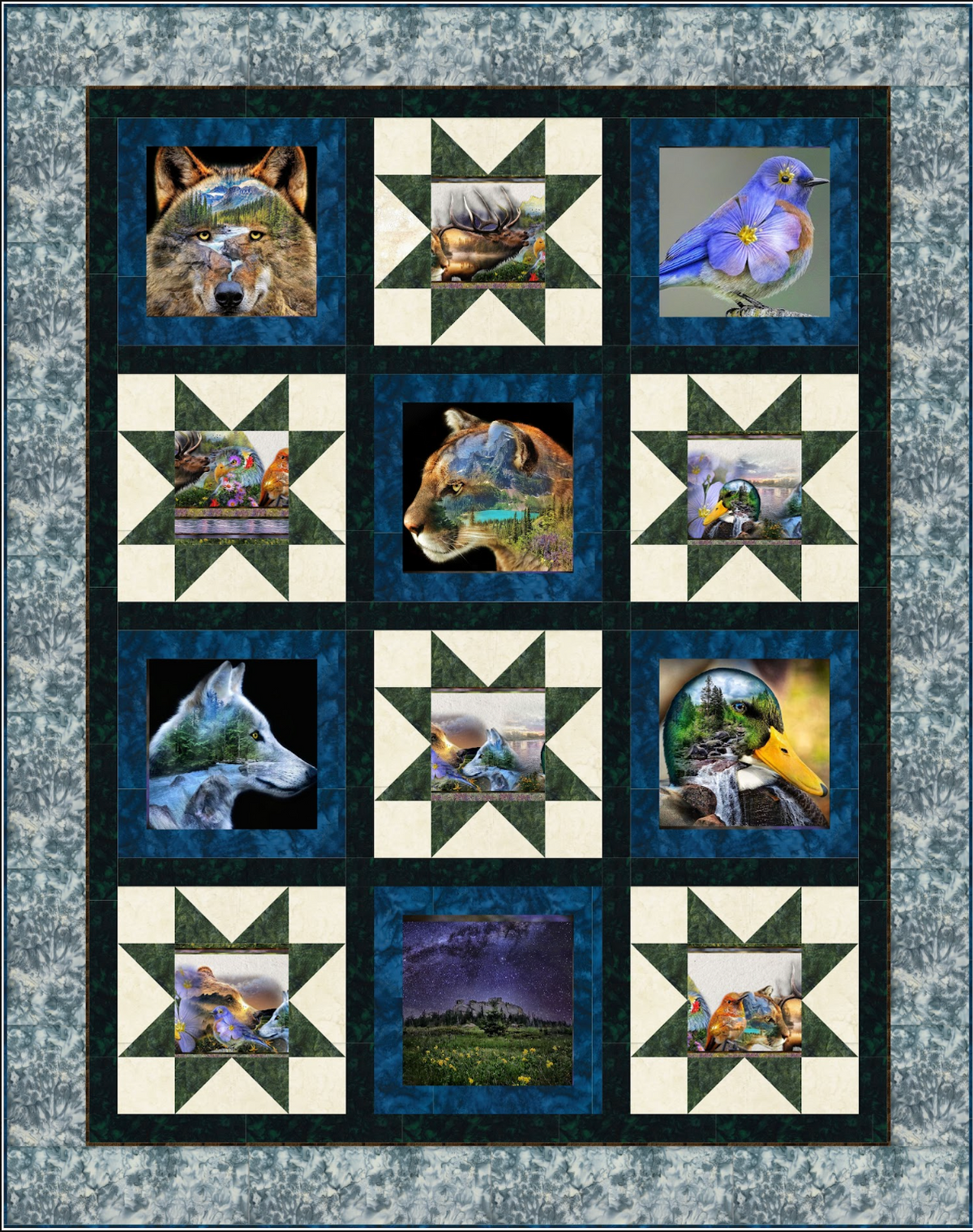 Scattered Stars Quilt Pattern