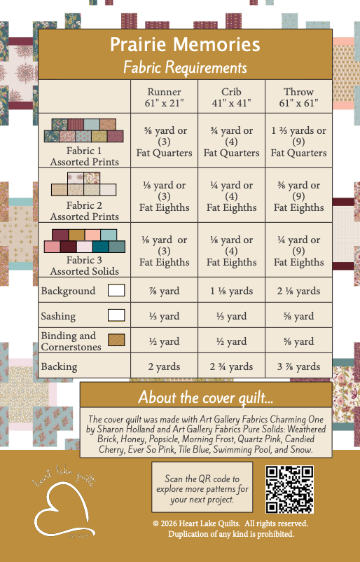 Prairie Memories Downloadable Pattern