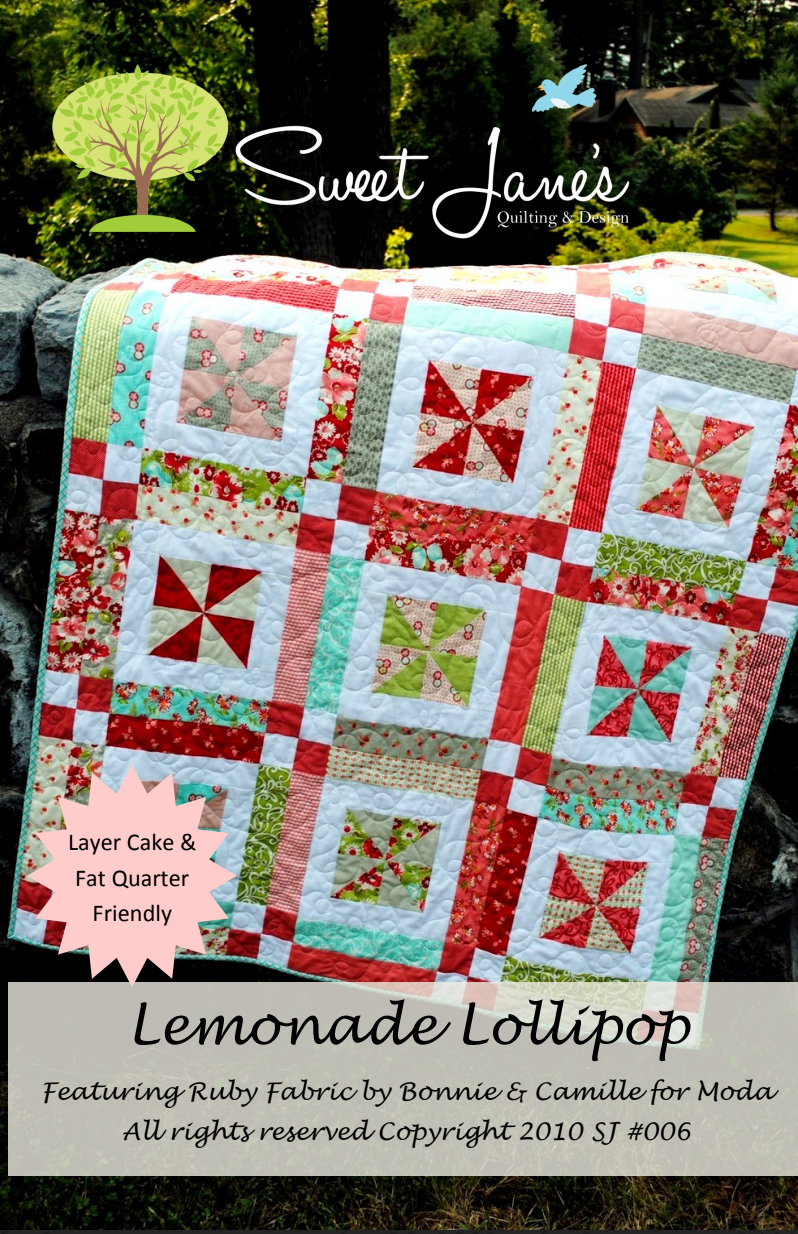 Lemonade Lollipop Downloadable Pattern by Sweet Janes Quilting and Design