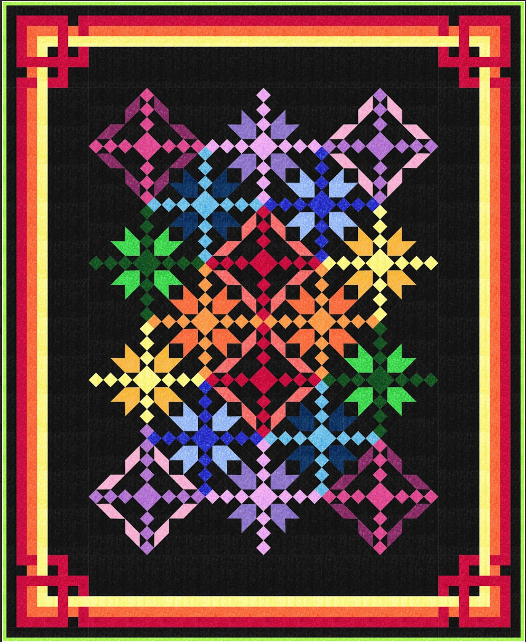 Carnivale Downloadable Pattern by 3 Dog Design Co Quilt Patterns