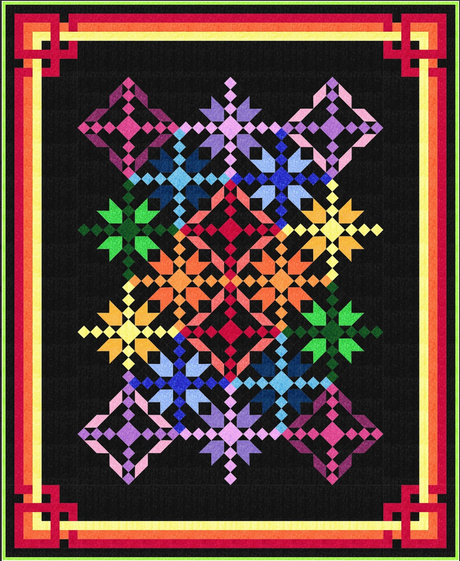 Carnivale Downloadable Pattern by 3 Dog Design Co Quilt Patterns