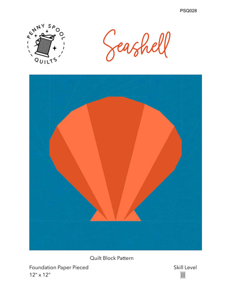 Seashell Quilt Block Downloadable Pattern by Penny Spool Quilts Pattern