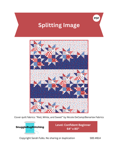 Splitting Image Downloadable Pattern by Snuggle Bug Stitching