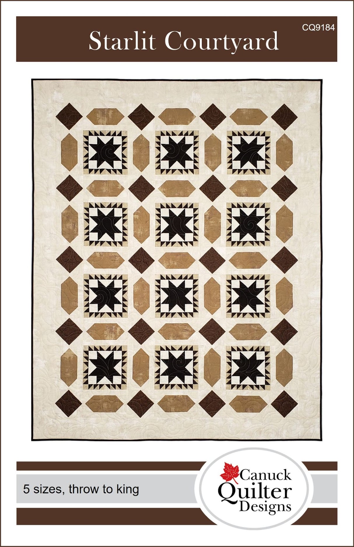 Starlit Courtyard Quilt Pattern by Canuck Quilter Designs