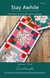 Stay Awhile Table Runner Downloadable Pattern by Heart Lake Quilts