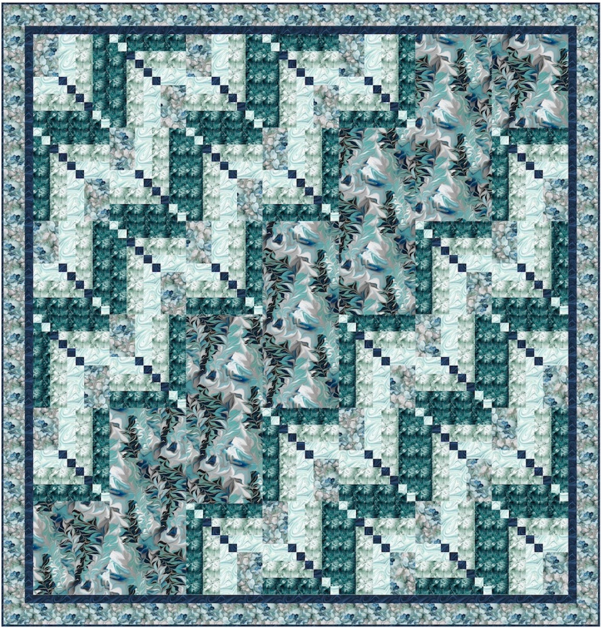 Stretched Cabins Downloadable Pattern by Pine Tree Country Quilts