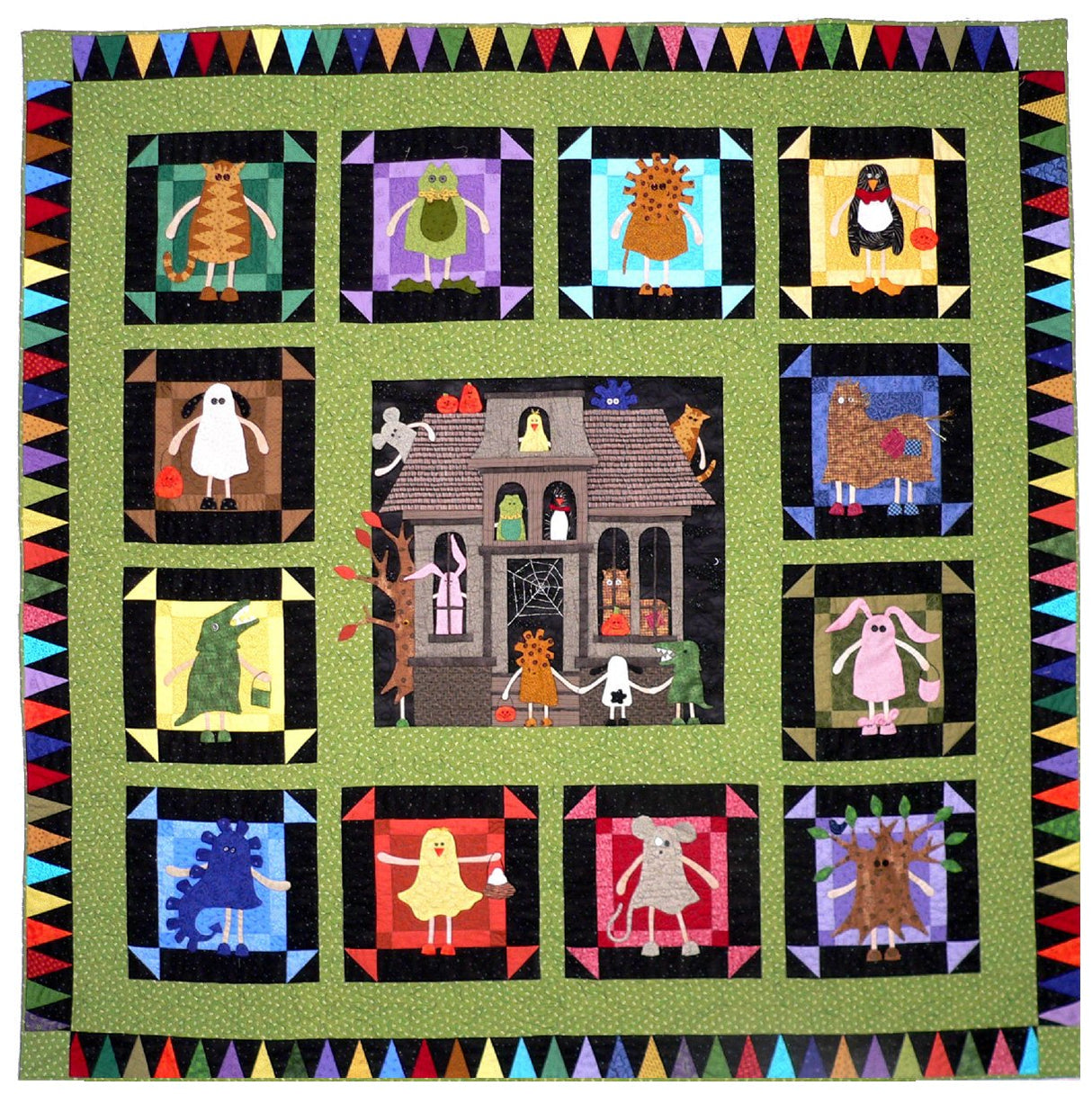 Boo Buddies (Haunted House Center) - Complete Pattern Set by Come Quilt