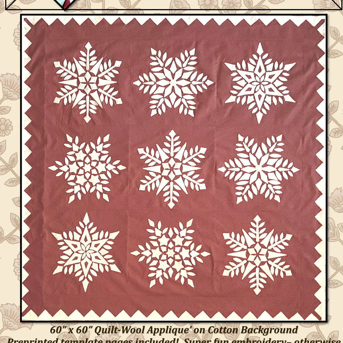 Sugar Cookie Snowflakes Pattern by Traditional Primitives