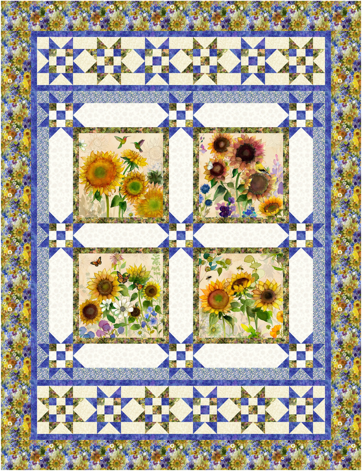 Sunflower Blooms Downloadable Pattern By Needle In A Hayes Stack
