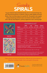 Back of the Swanky Spirals Downloadable Pattern by Christa Quilts