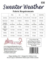 Back of the Sweater Weather Downloadable Pattern by Happy Quilting Melissa Corry