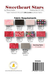 Back of the Sweetheart Stars Downloadable Pattern By Needle In A Hayes Stack