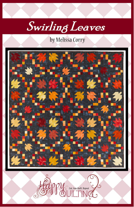 Swirling Leaves Downloadable Pattern by Happy Quilting Melissa Corry