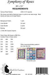 Back of the Symphony of Roses Downloadable Pattern by Black Cat Creations