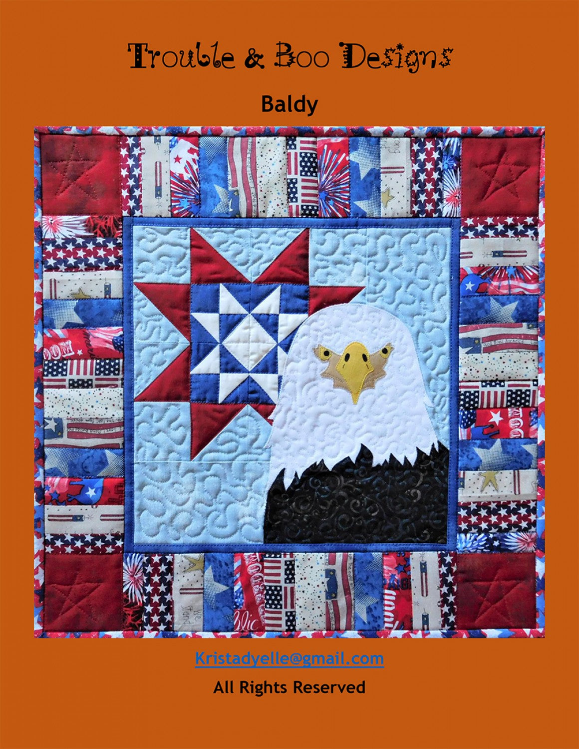 Baldy Quilt Pattern by Trouble and Boo Designs