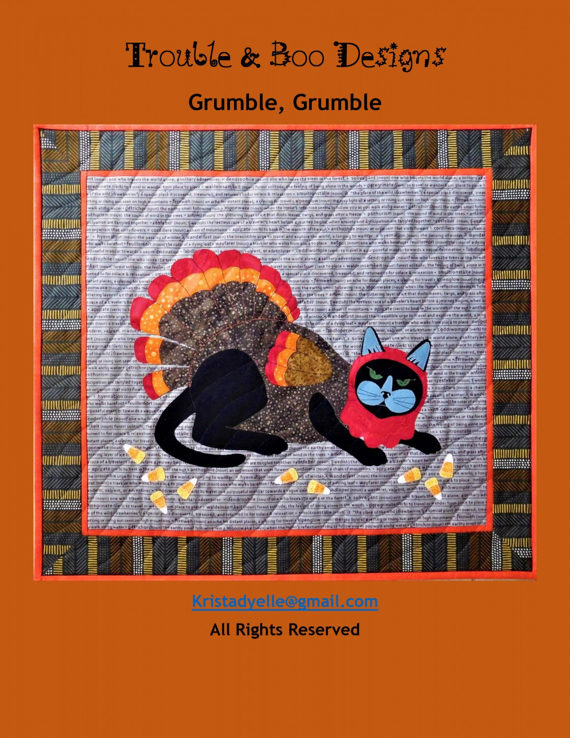  Grumble Grumble Quilt Pattern by Trouble and Boo Designs