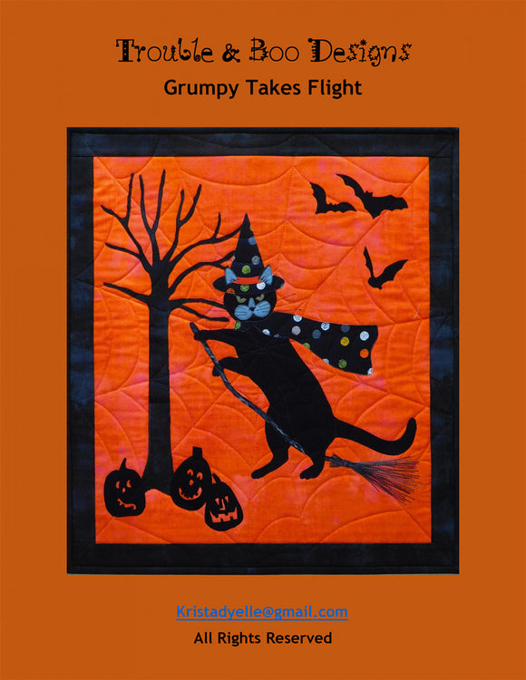 Grumpy Takes Flight Quilt Pattern by Trouble and Boo Designs
