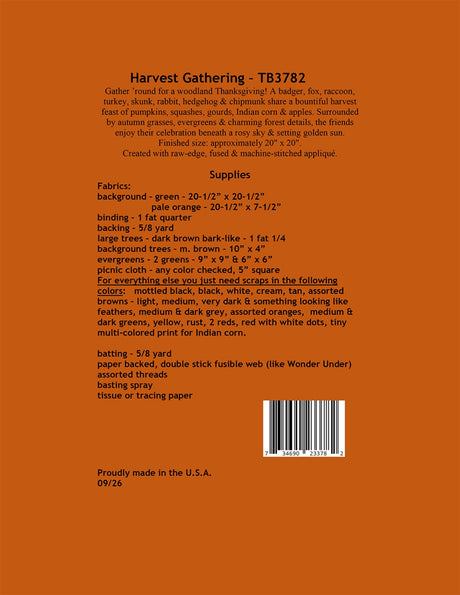 Back of the Harvest Gathering by Trouble & Boo Designs