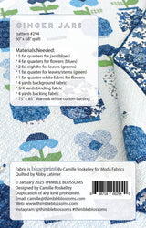 Back of the Ginger Jars Quilt Pattern by Thimble Blossoms