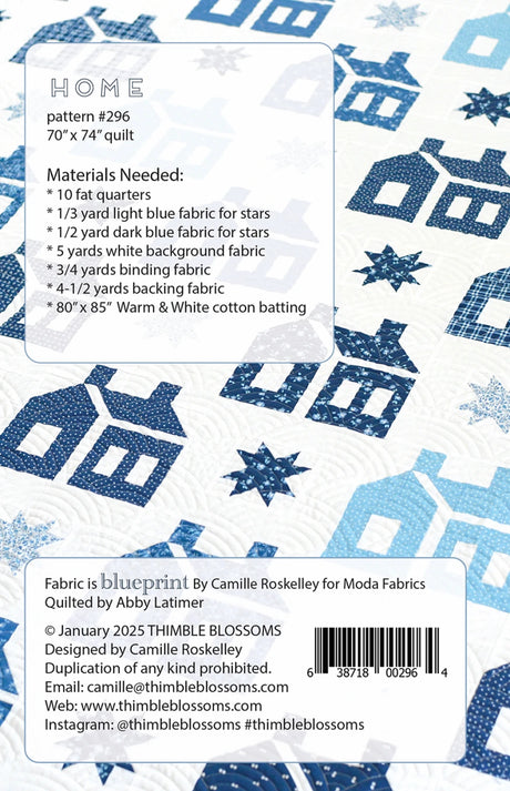 Back of the Home Quilt Pattern by Thimble Blossoms