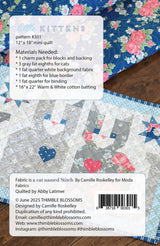 Back of the Little Kittens pattern Quilt Pattern by Thimble Blossoms
