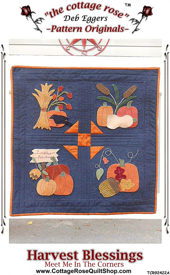 Harvest Bleesings Wallhanging Pattern by The Cottage Rose