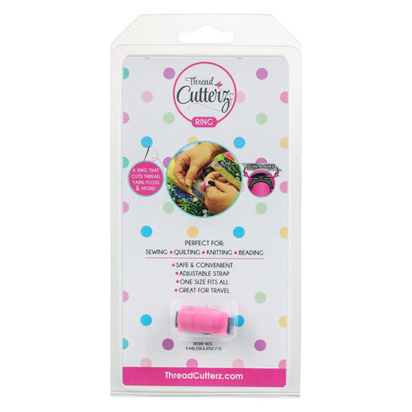 Back of the Thread Cutterz Ring Thread Cutter Pink Ceramic by Thread Cutterz