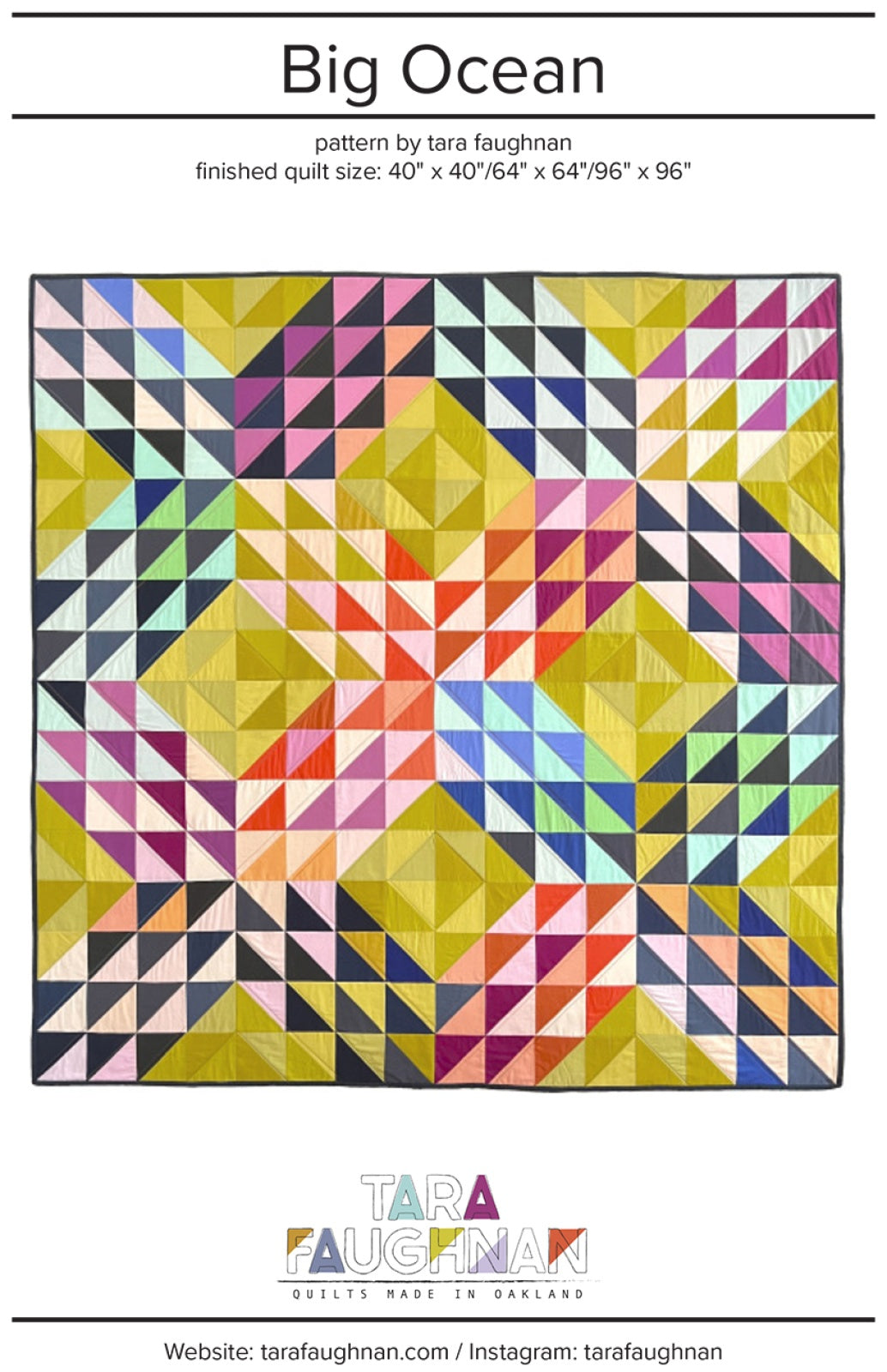 Big Ocean Quilt Pattern by Tara Faughnan