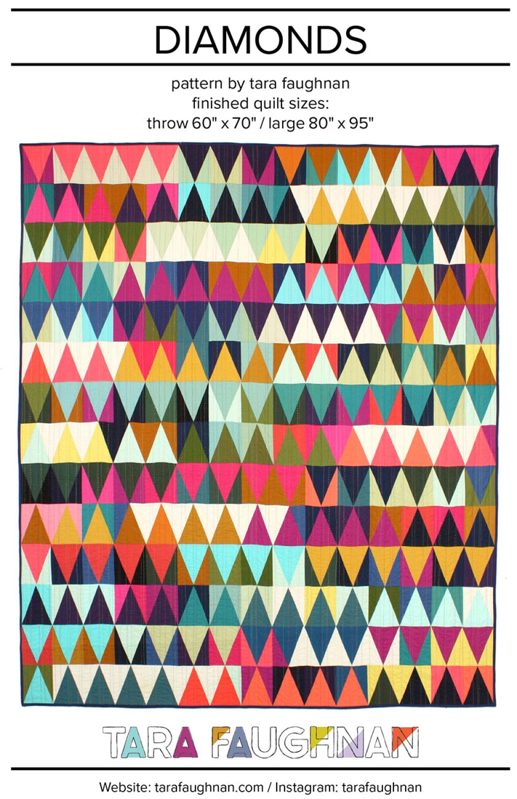 Diamonds Quilt Quilt Pattern by Tara Faughnan