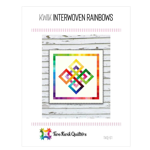 Kwik Interwoven Rainbow Quilt Pattern by Karie Jewell