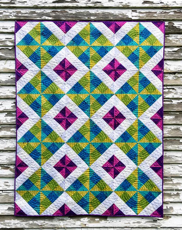 Twirling Squares Quilt Pattern by Karie Jewell