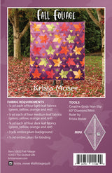 Back of the Fall Foliage Quilt Pattern by The Quilted Life