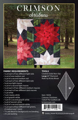 Back of the Crimson Christmas Quilt Pattern by The Quilted Life