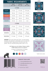 Back of the Nebulous Quilt Pattern by Toad and Sew
