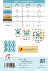Back of the Aria Quilt Pattern by Toad and Sew