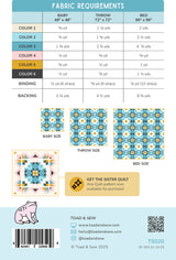 Back of the Cadence Quilt Pattern by Toad and Sew