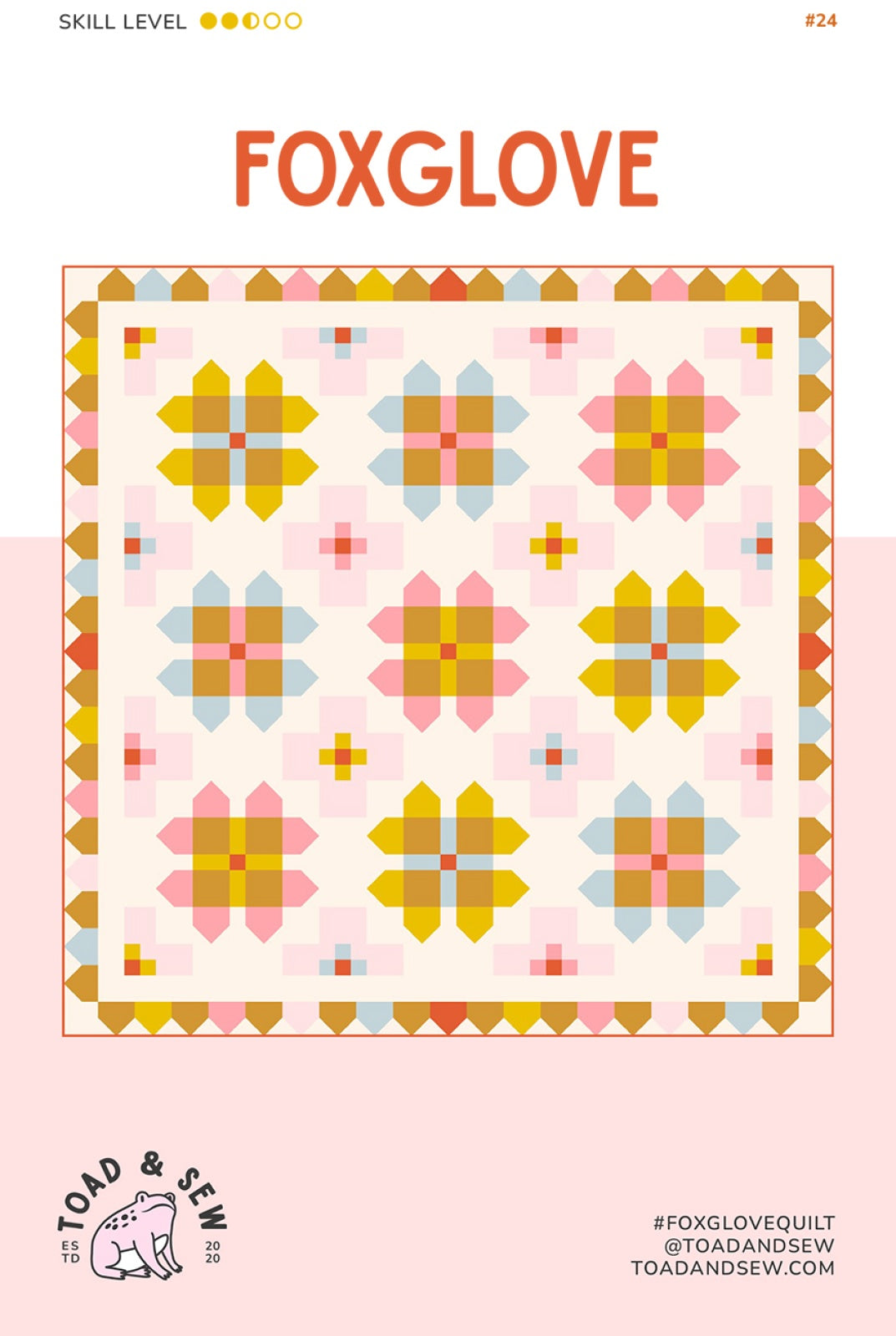 Foxglove Quilt Pattern by Toad and Sew