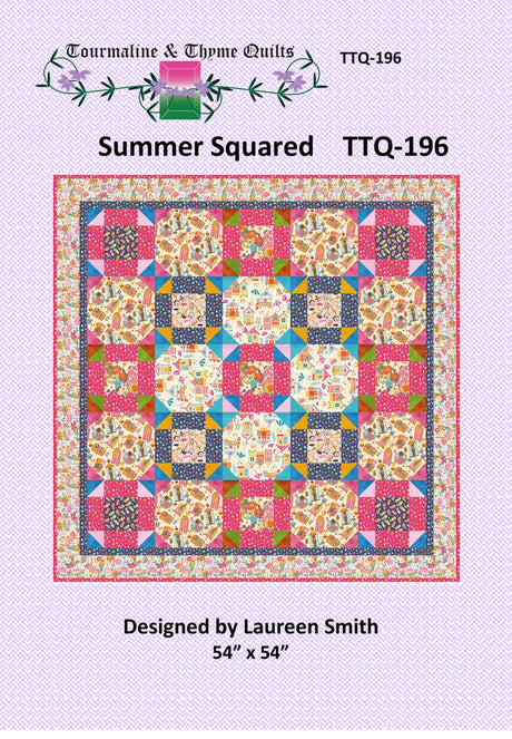 Summer Squared Quilt Pattern by Tourmaline & Thyme Quilts